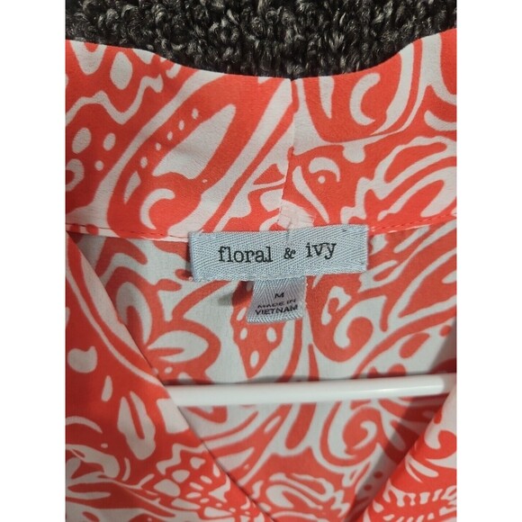 Floral And Ivy Women Blouse Polyester Sleeveless Spring Floral Medium M NWOT - Picture 3 of 7